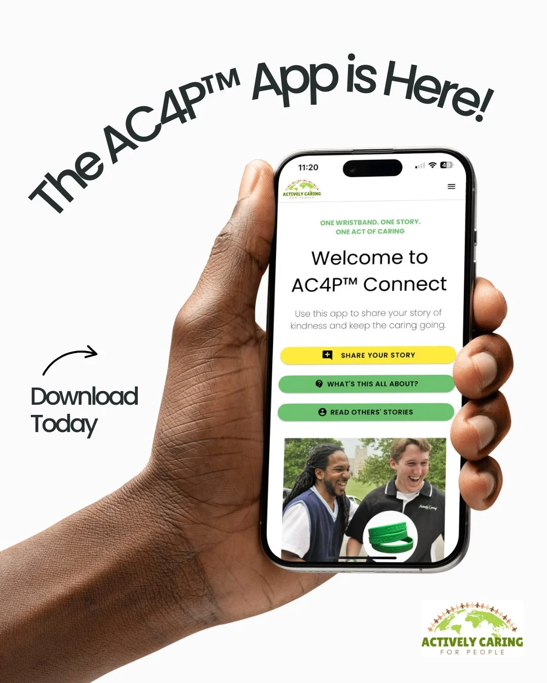 🌟 It&rsquo;s here! 🌟 We&rsquo;re thrilled to announce that the AC4P Connect App is now LIVE on both the App Store and Google Play! 📲✨⁠
⁠
The app makes it easier than ever to spread kindness in your community:⁠
💚 Submit your Acts of Kindness⁠
💚 R