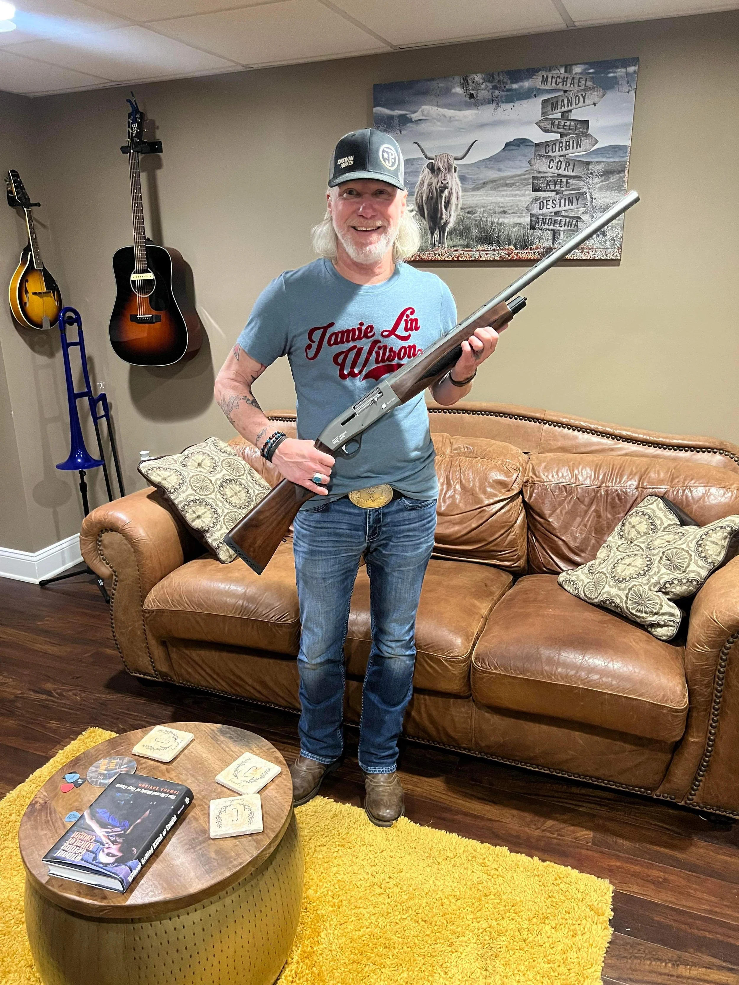 Michael with his brand new 12 gauge!