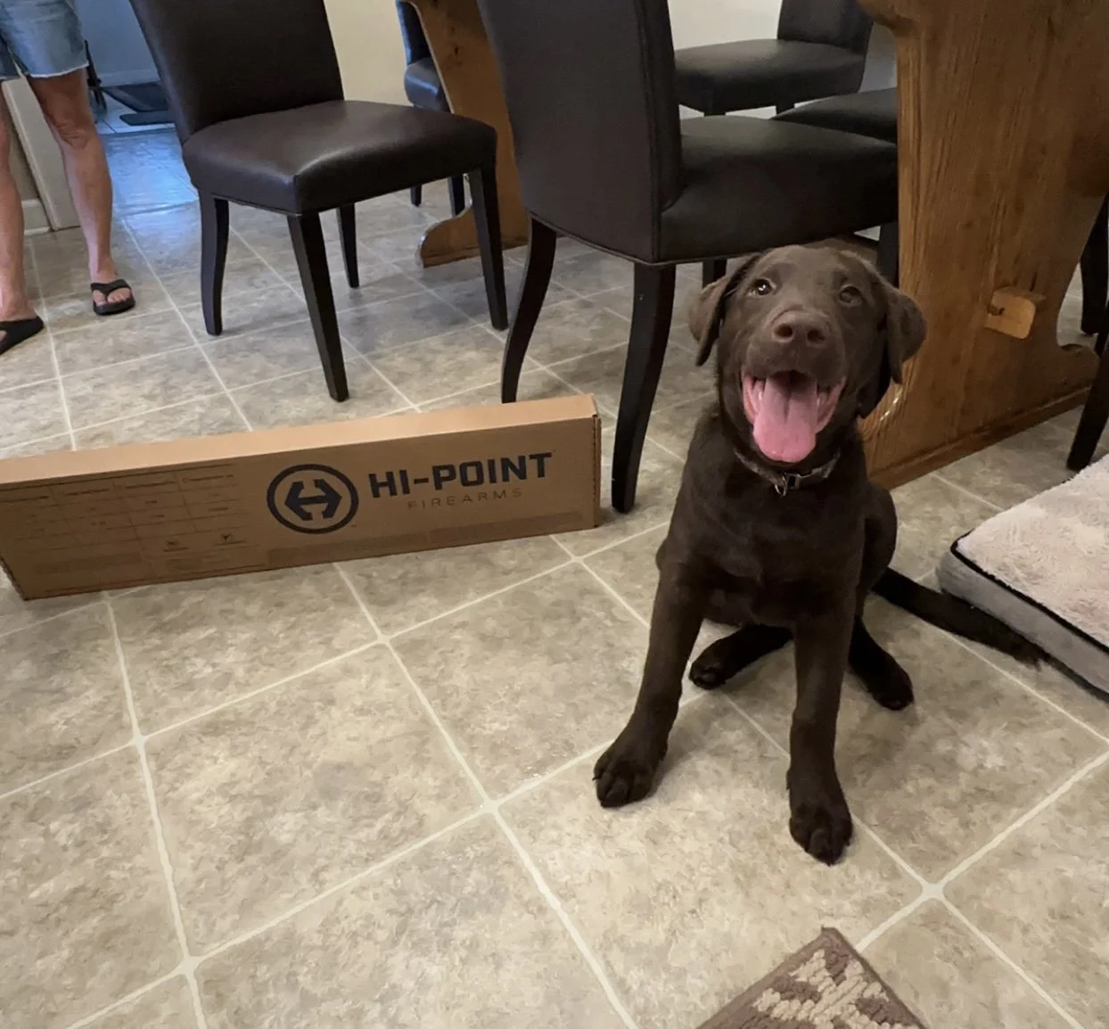 Rip with his dads new birthday gift