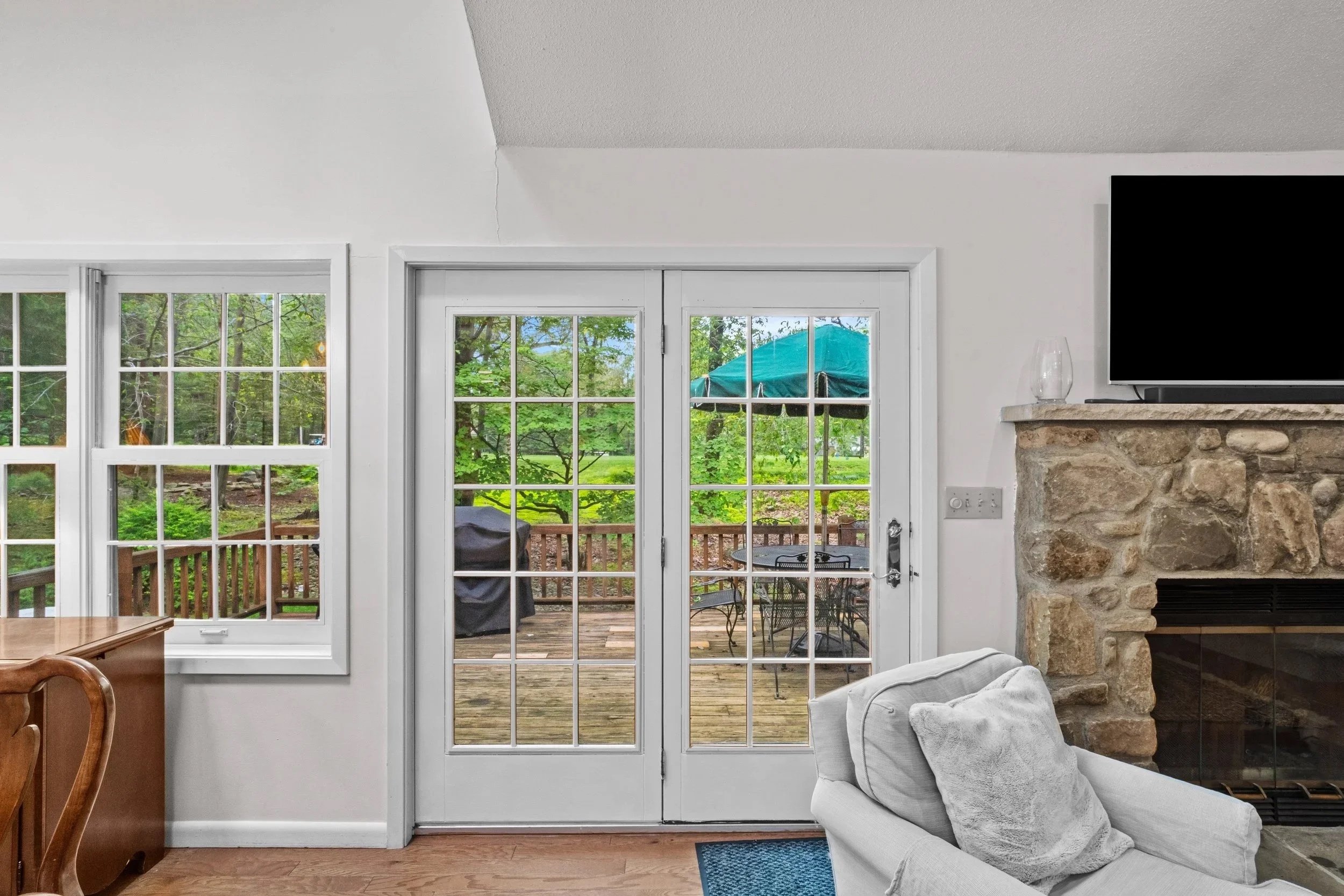 French doors to deck
