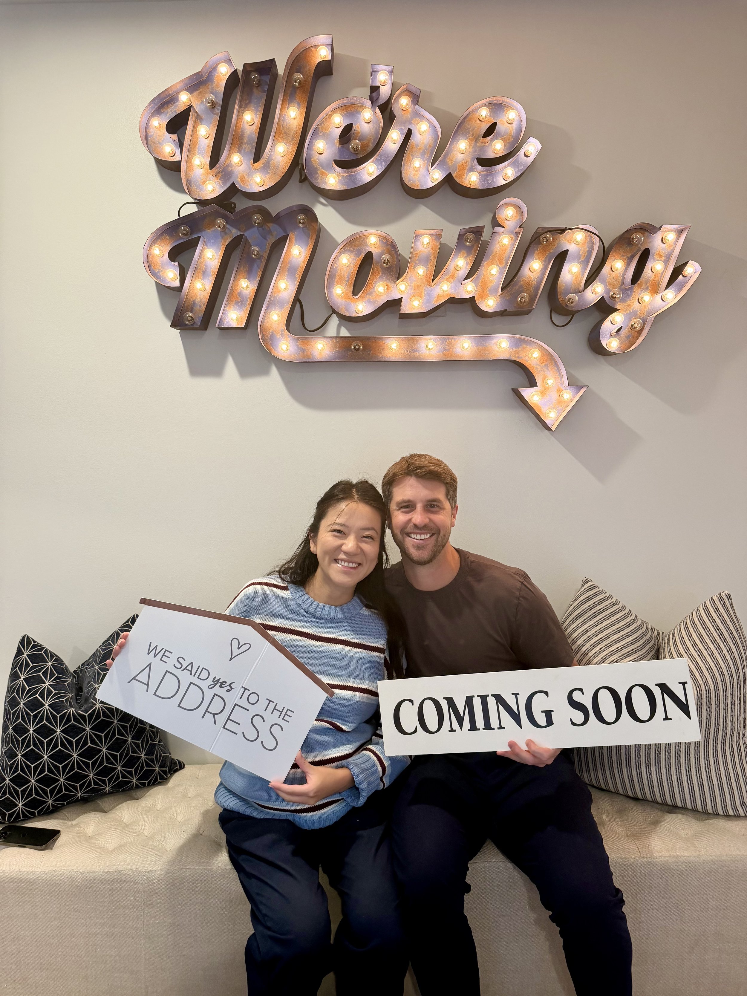 Central Ohio couple celebrating after closing on their Dublin, Ohio home.