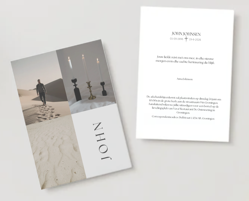 Moderne rouwkaarten: persoonlijk, stijlvol en net even anders