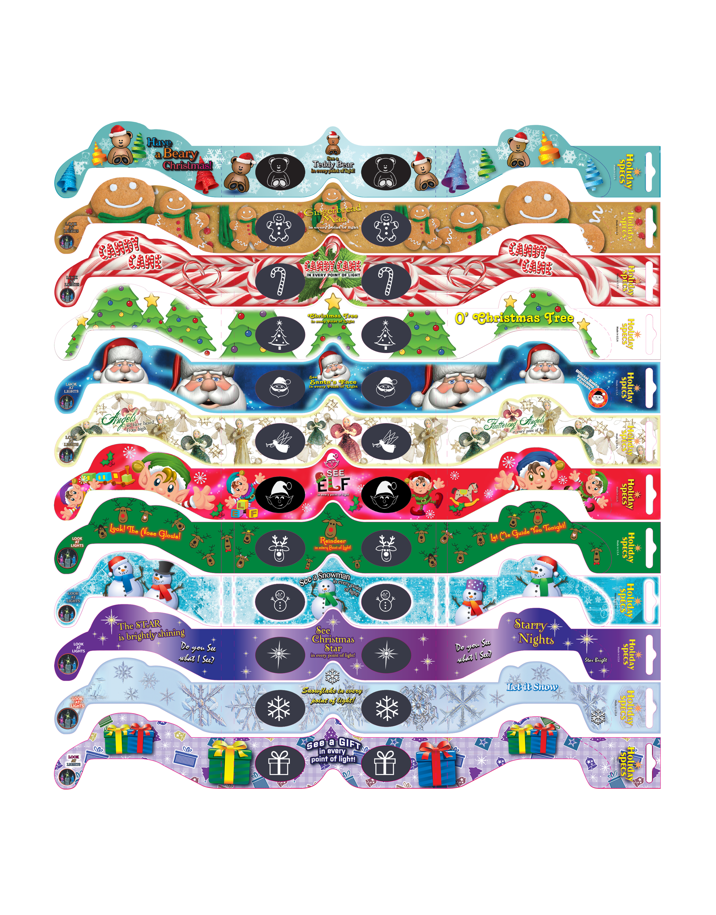 AMERICAN PAPER OPTICS - MIXED ASSORTMENT HOLIDAY 3D GLASSES