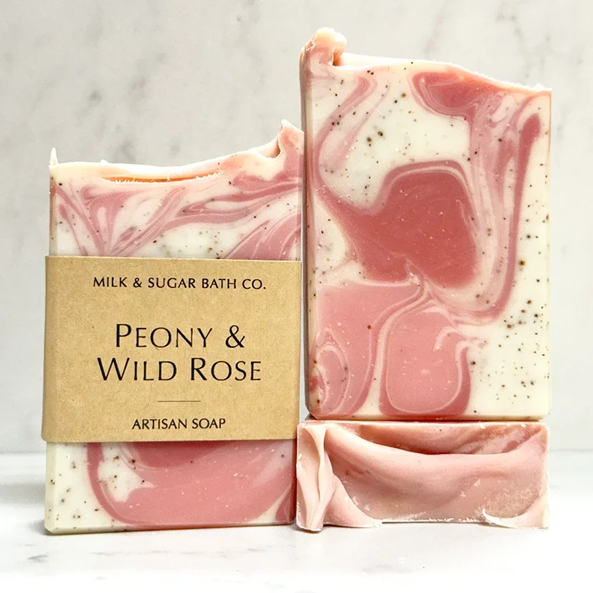 MILK AND SUGAR - Peony & Wild Rose Artisan Soap
