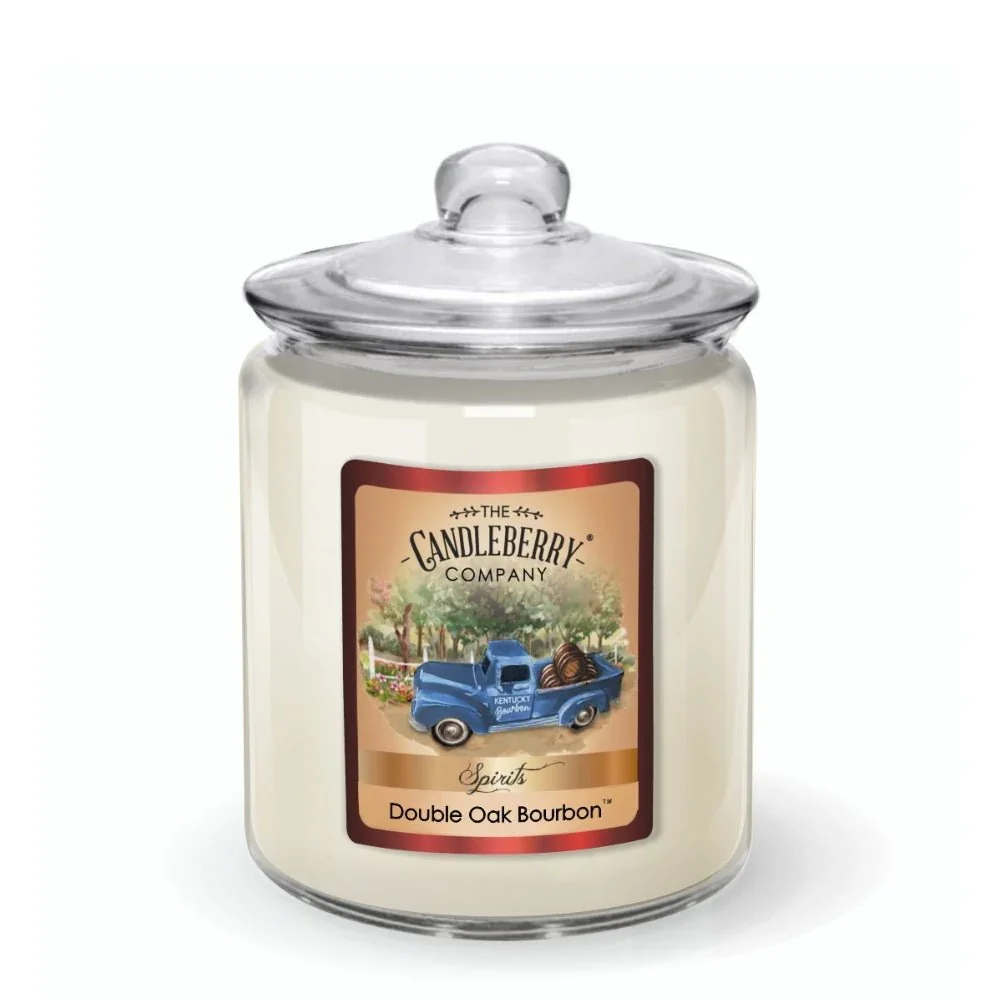 CANDLEBERRY- DOUBLE OAK BOURBON CANDY JAR