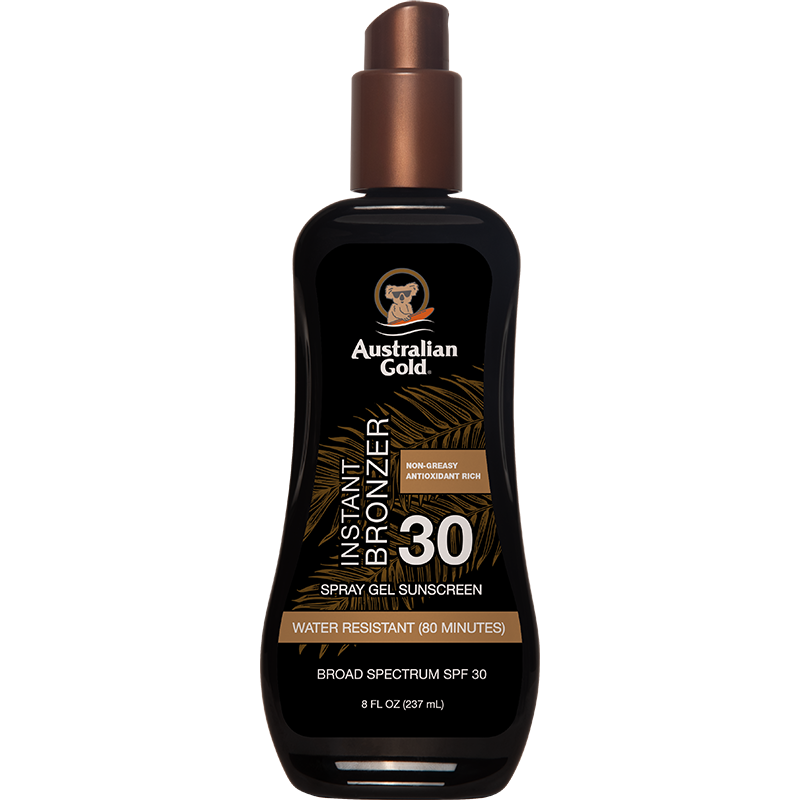 BELLAVISIONS (AUSTRALIAN GOLD) - SPF 30 SPRAY GEL WITH BRONZER 8 OZ