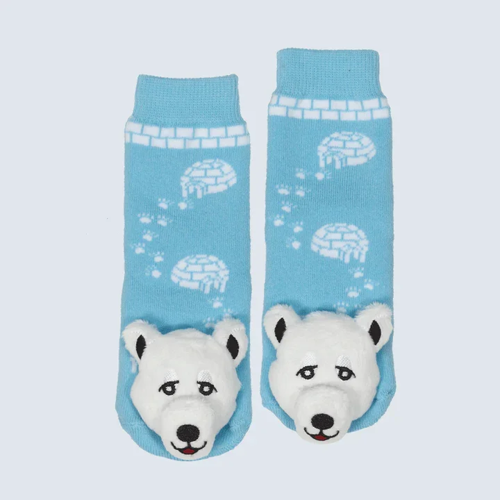 MESSY MOOSE SOCKS ~ POLAR BEAR TODDLER SOCKS