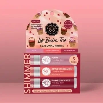 WOOLZIES ~ LIP BALM TRIO ~ SEASONAL FRUITS
