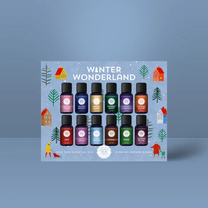 WOOLZIES - WINTER WONDERLAND ESSENTIAL OIL SET | 12 SEASONAL BLENDS - (3 SETS OF 12)