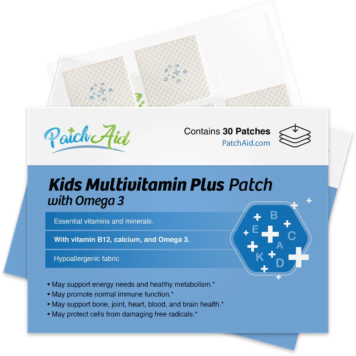 PATCHAID VITAMIN PATCH ~ Kids Multivitamin Plus with Omega - 3 Topical Patch