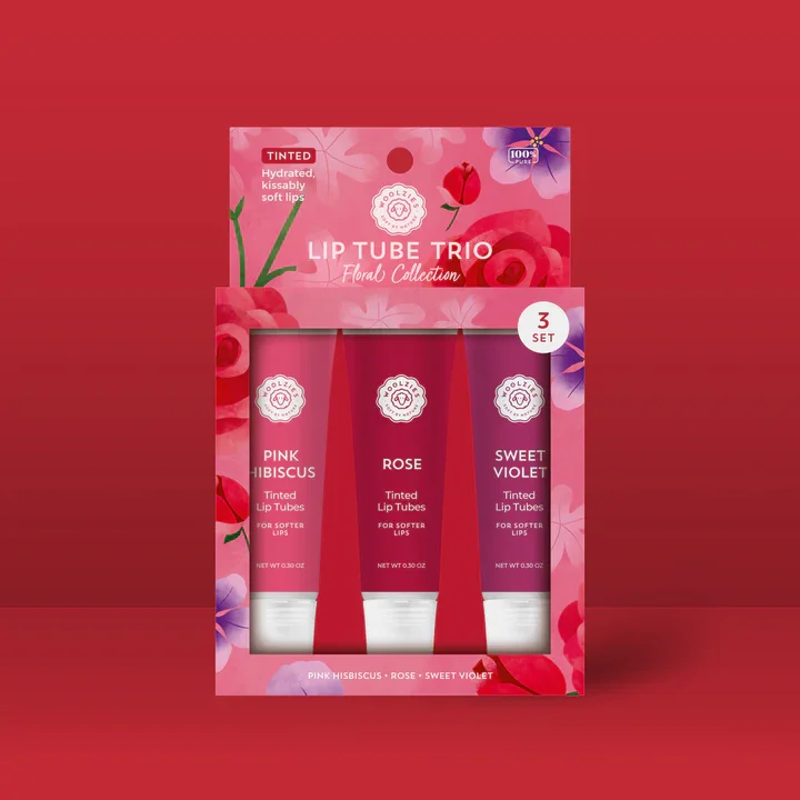 WOOLZIES - FLORAL COLLECTION LIP BALM TRIO - (3 SETS OF 3)