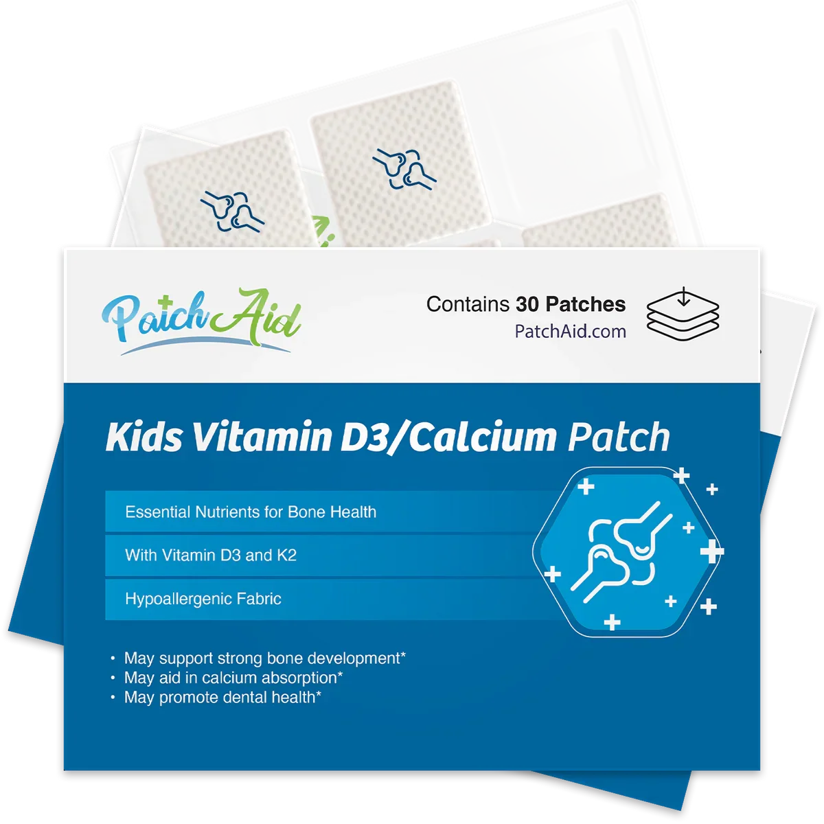 PATCHAID VITAMIN PATCH ~ Kids Vitamin D3/Calcium Patch