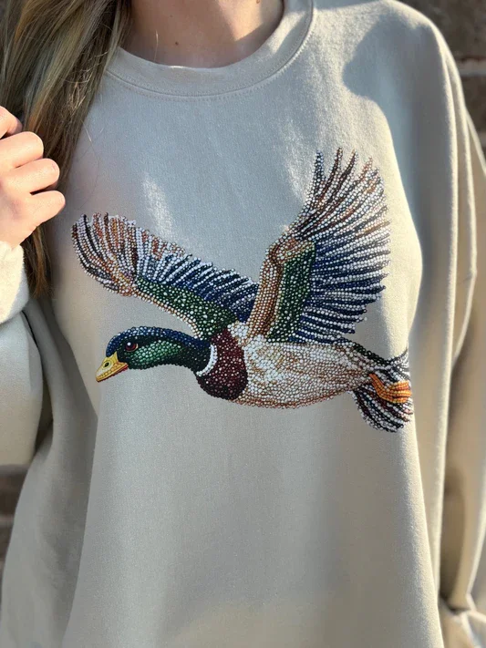 FAUX RHINESTONE DUCK SWEATSHIRT.webp