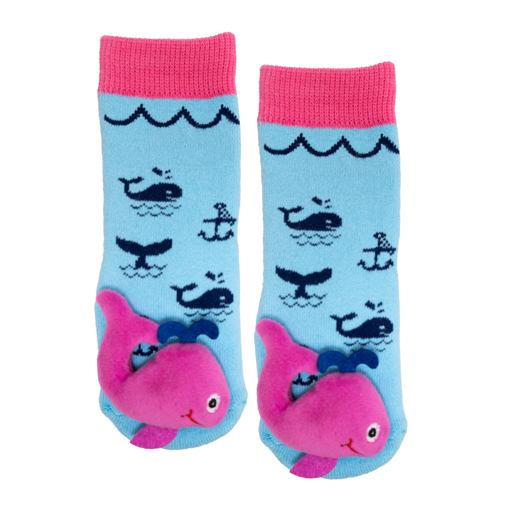 MESSY MOOSE SOCKS ~ WHALE TODDLER SOCKS