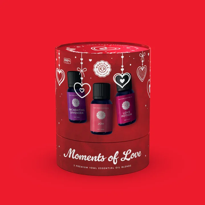 WOOLZIES ~ MOMENTS OF LOVE ESSENTIAL OIL COLLECTION - SET OF 3