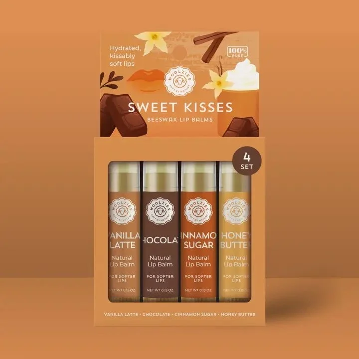 WOOLZIES ~ SWEET KISSES LIP BALM SET OF 4