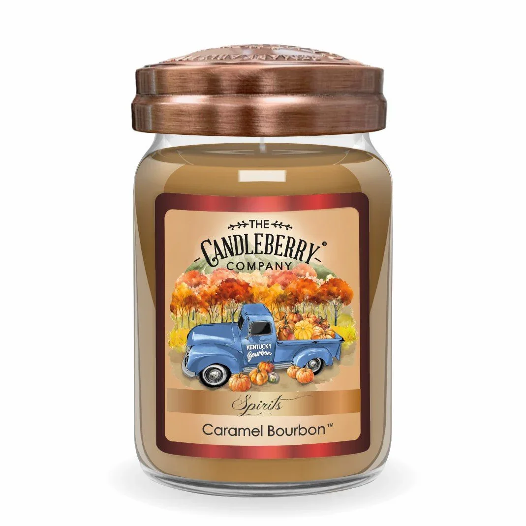 CANDLEBERRY- CARAMEL BOURBON LARGE JAR