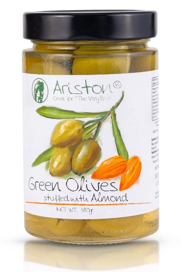Ariston Green Olives Stuffed With Almonds