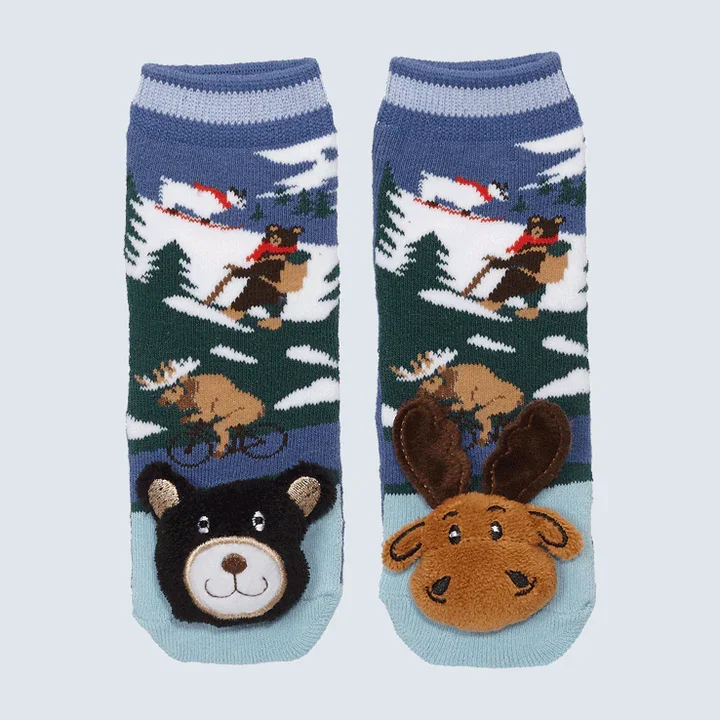 MESSY MOOSE SOCKS ~ MOUNTAIN MOOSE/ BLACK BEAR MIS MATCHED