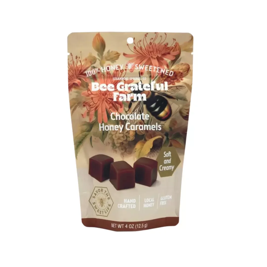 BEE GRATEFUL FARM ~ CHOCOLATE HONEY CARAMELS