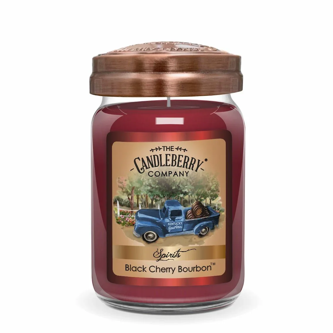 CANDLEBERRY- BLACK CHERRY BOURBON LARGE JAR
