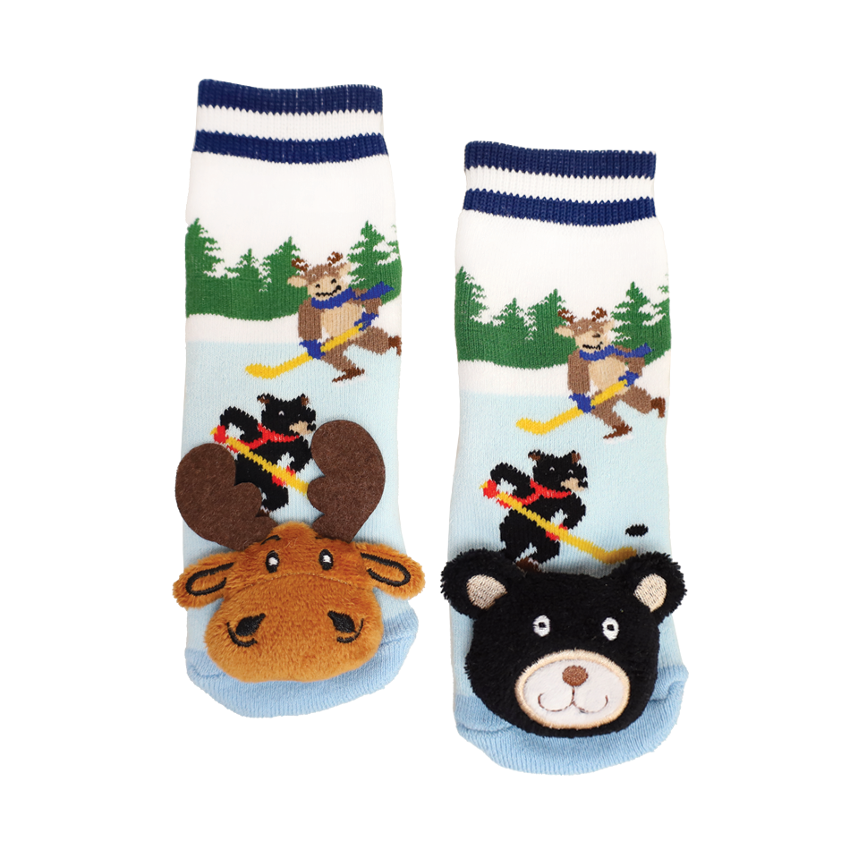 MESSY MOOSE SOCKS ~ HOCKY MIS MATCH
