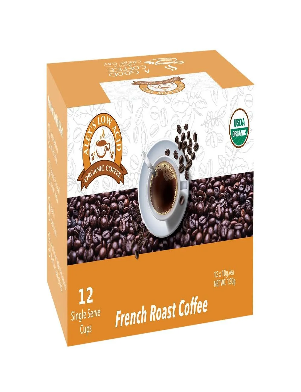 ALEX'S LOW ACID ORGANIC - K CUPS FRENCH ROAST