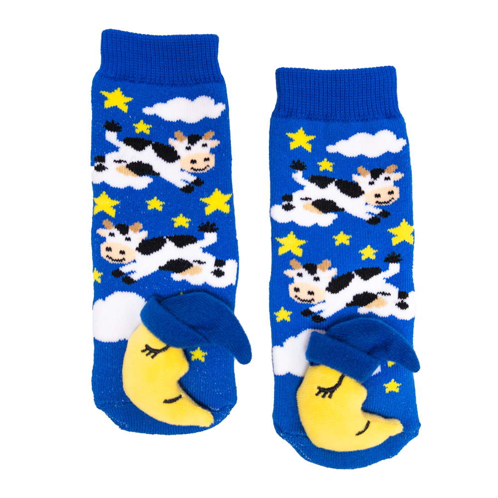 MESSY MOOSE SOCKS ~ COW JUMPED OVER THE MOON TODDLER