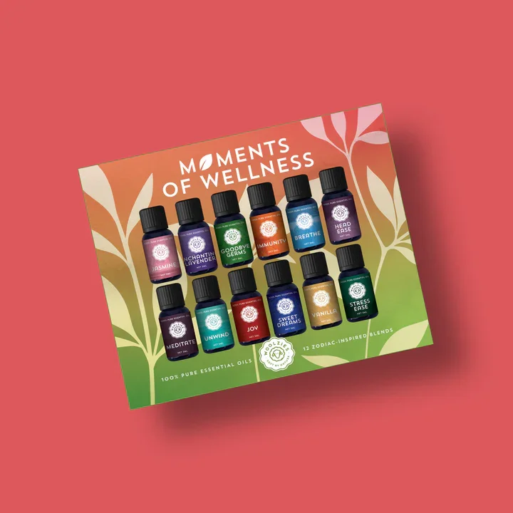 WOOLZIES - MOMENTS OF WELLNESS ESSENTIAL OIL SETS - (3 SETS OF 12)