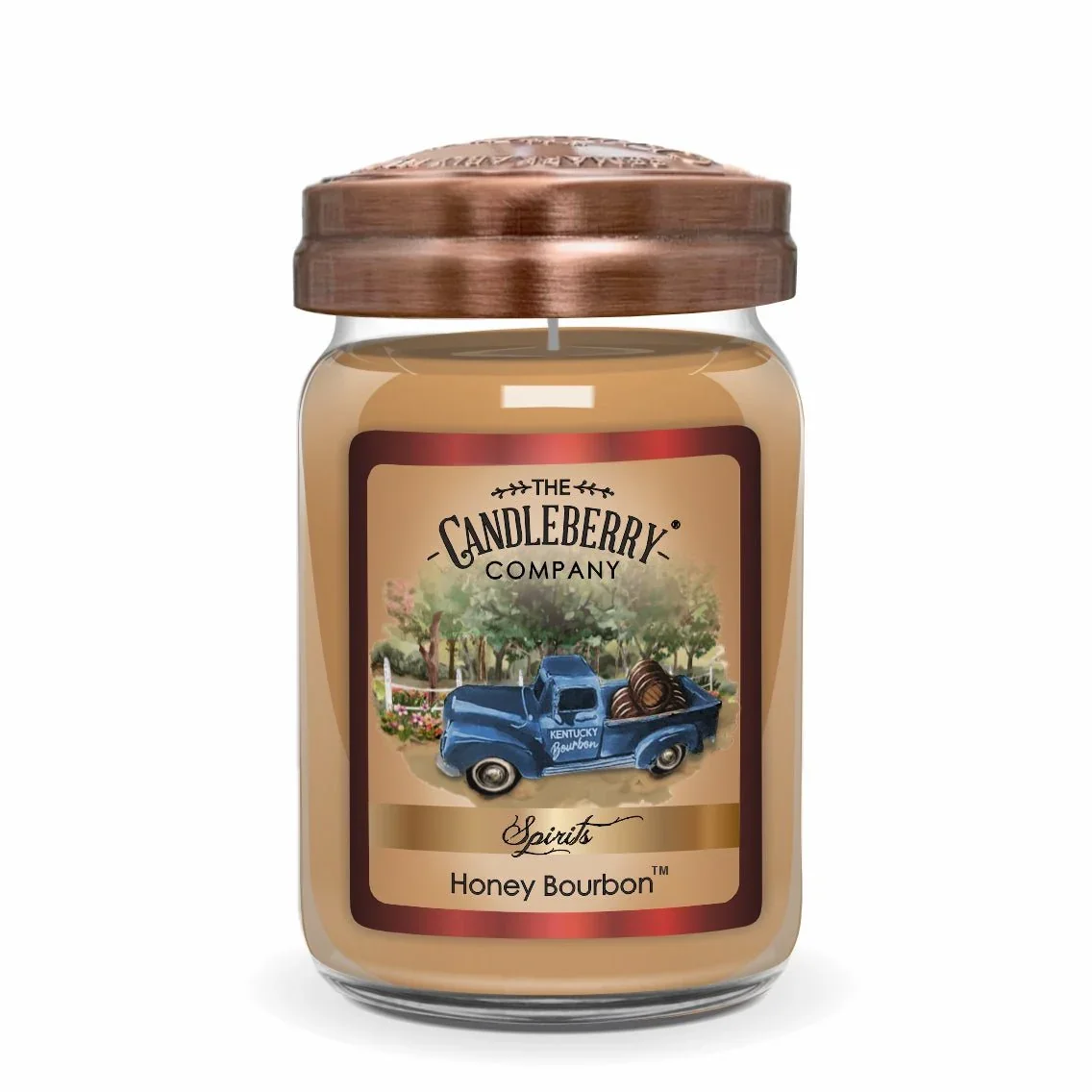 CANDLEBERRY- HONEY BOURBON LARGE JAR