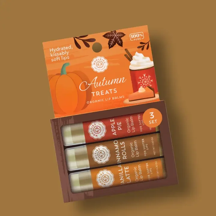 WOOLZIES ~ AUTUMN TREATS LIP BALM TRIO