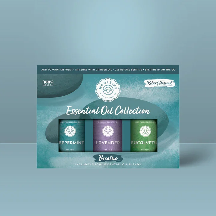 WOOLZIES - BREATHE ESSENTIAL OIL COLLECTION - (3 SETS OF 3)