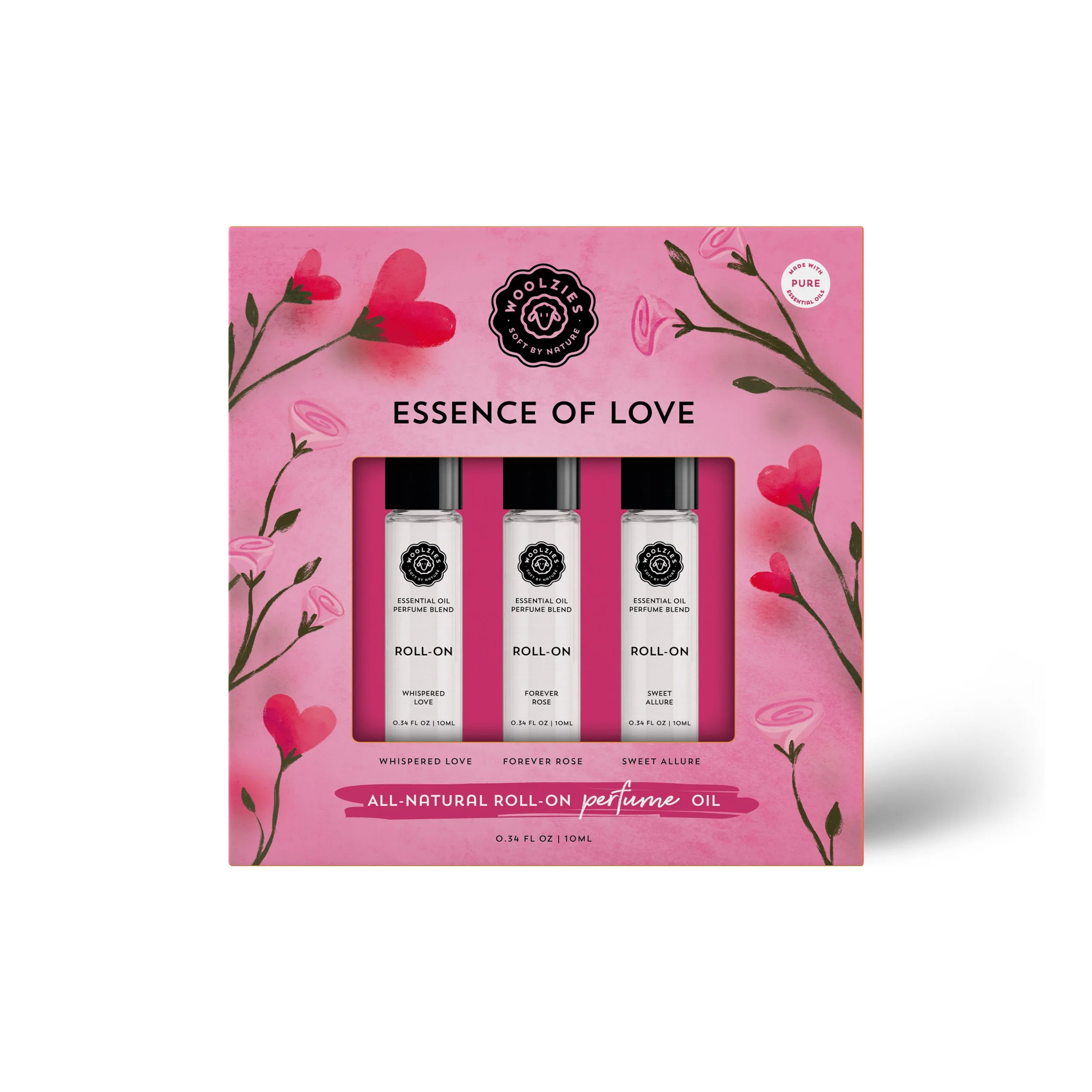 WOOLZIES ~ ESSENCE OF LOVE NATURAL PERFUME ROLL-ON SET- 3 SETS