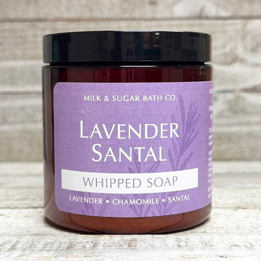 lavender santal whipped soap.webp
