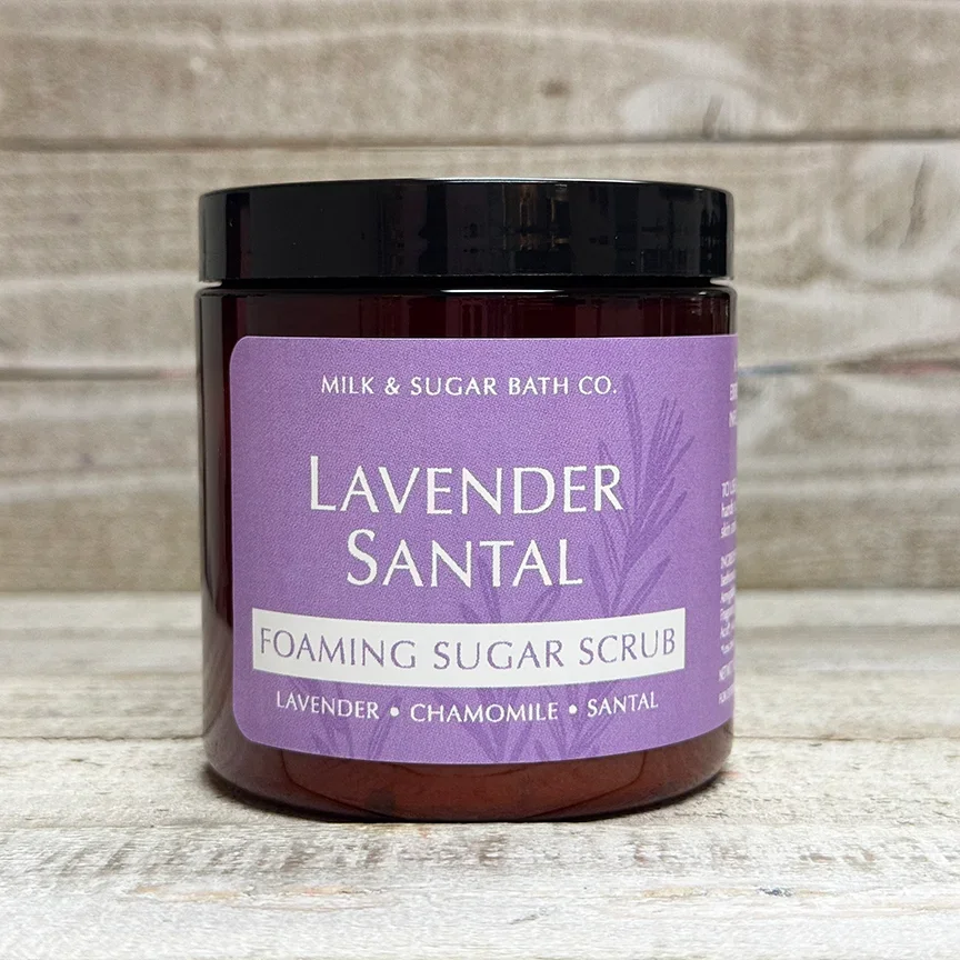 lavender santal foaming sugar scrub.webp