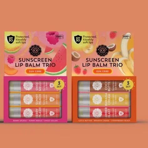 WOOLZIES - SPF SUNSCREEN LIP BALM TRIOS - (3 SETS OF 3)