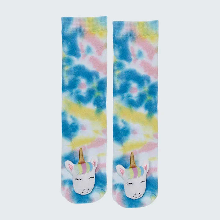MESSY MOOSE SOCKS ~ TIE DYE UNICORN YOUTH