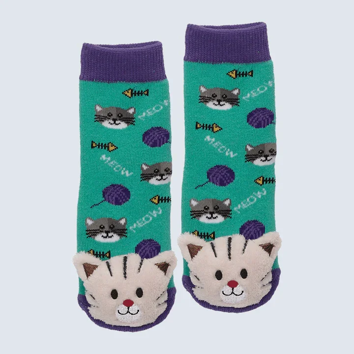MESSY MOOSE SOCKS ~ CAT TODDLER SOCKS