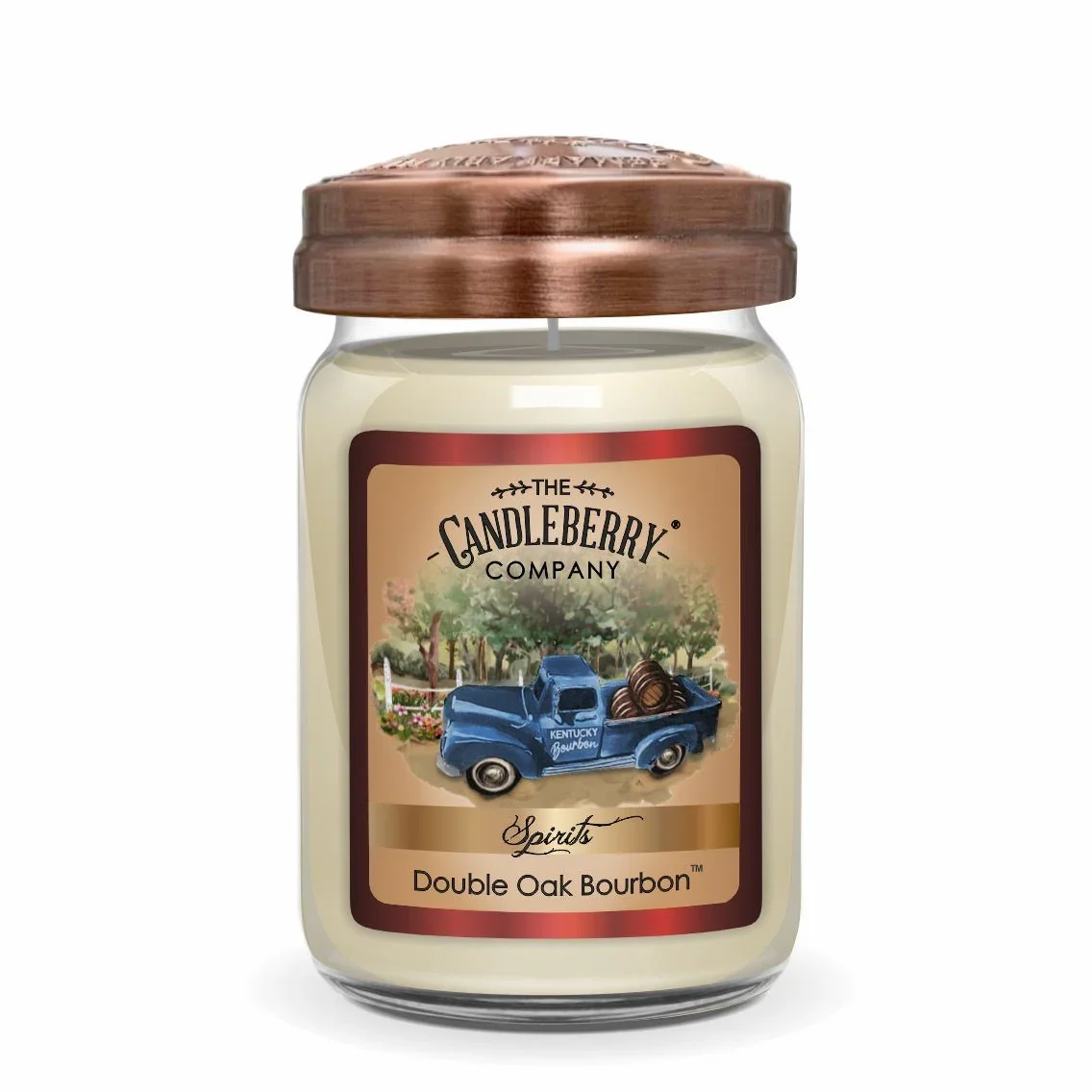 CANDLEBERRY- DOUBLE OAK BOURBON LARGE JAR