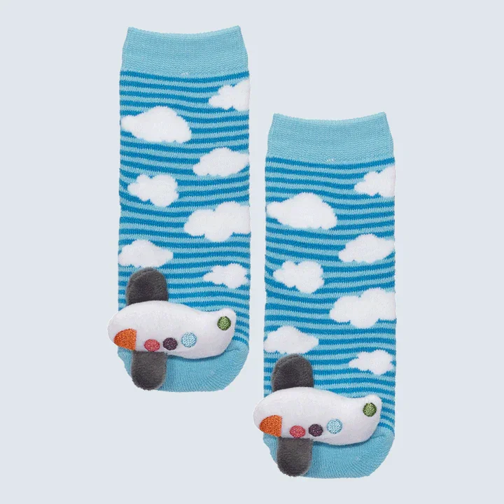 MESSY MOOSE SOCKS ~ AIRPLANE TODDLER