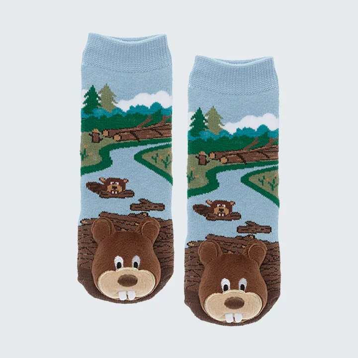 MESSY MOOSE SOCKS ~ DOWN THE CREEK BEAVER TODDLER SOCKS