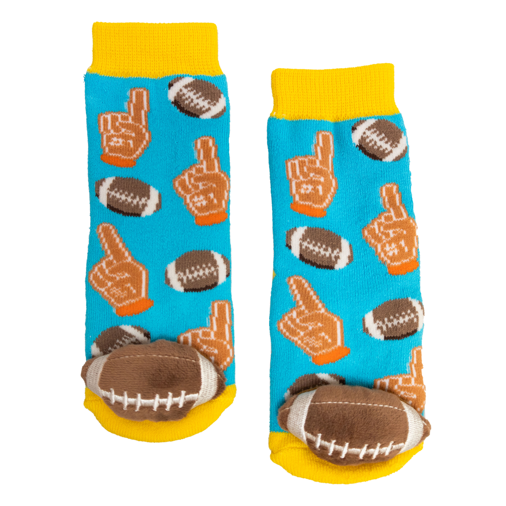 MESSY MOOSE SOCKS ~ FOOTBALL TODDLER