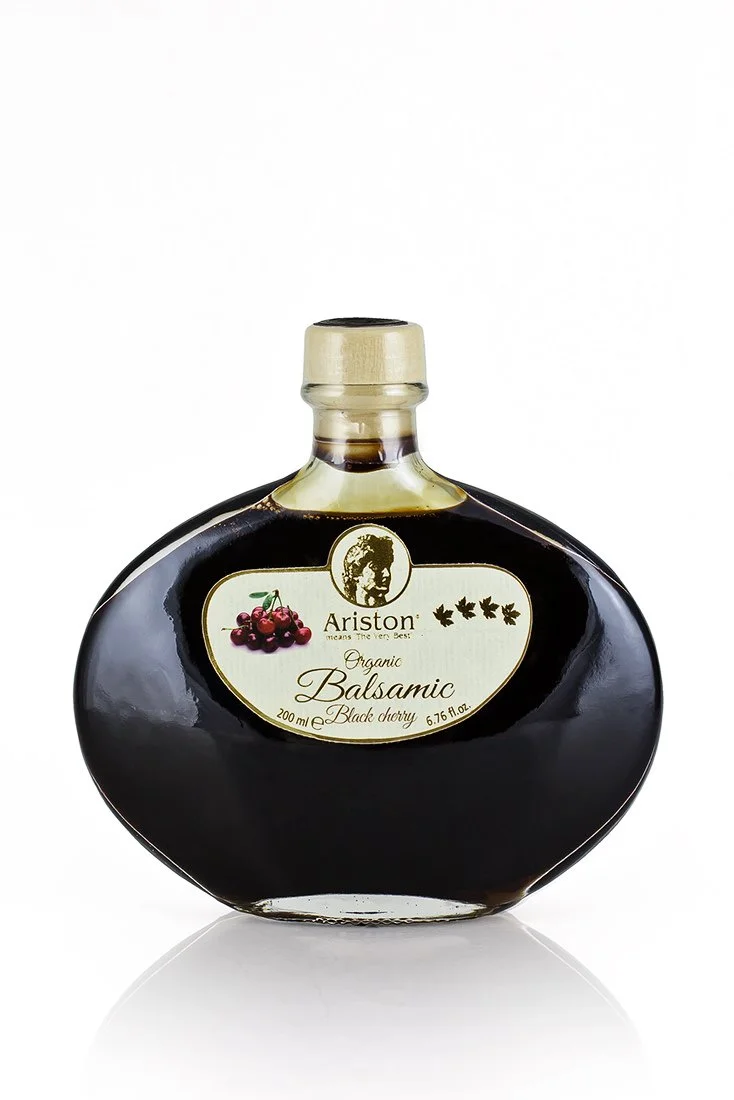 ARISTON ORGANIC BLACK CHERRY BALSAMIC VINEGAR IN A GIFT BOX