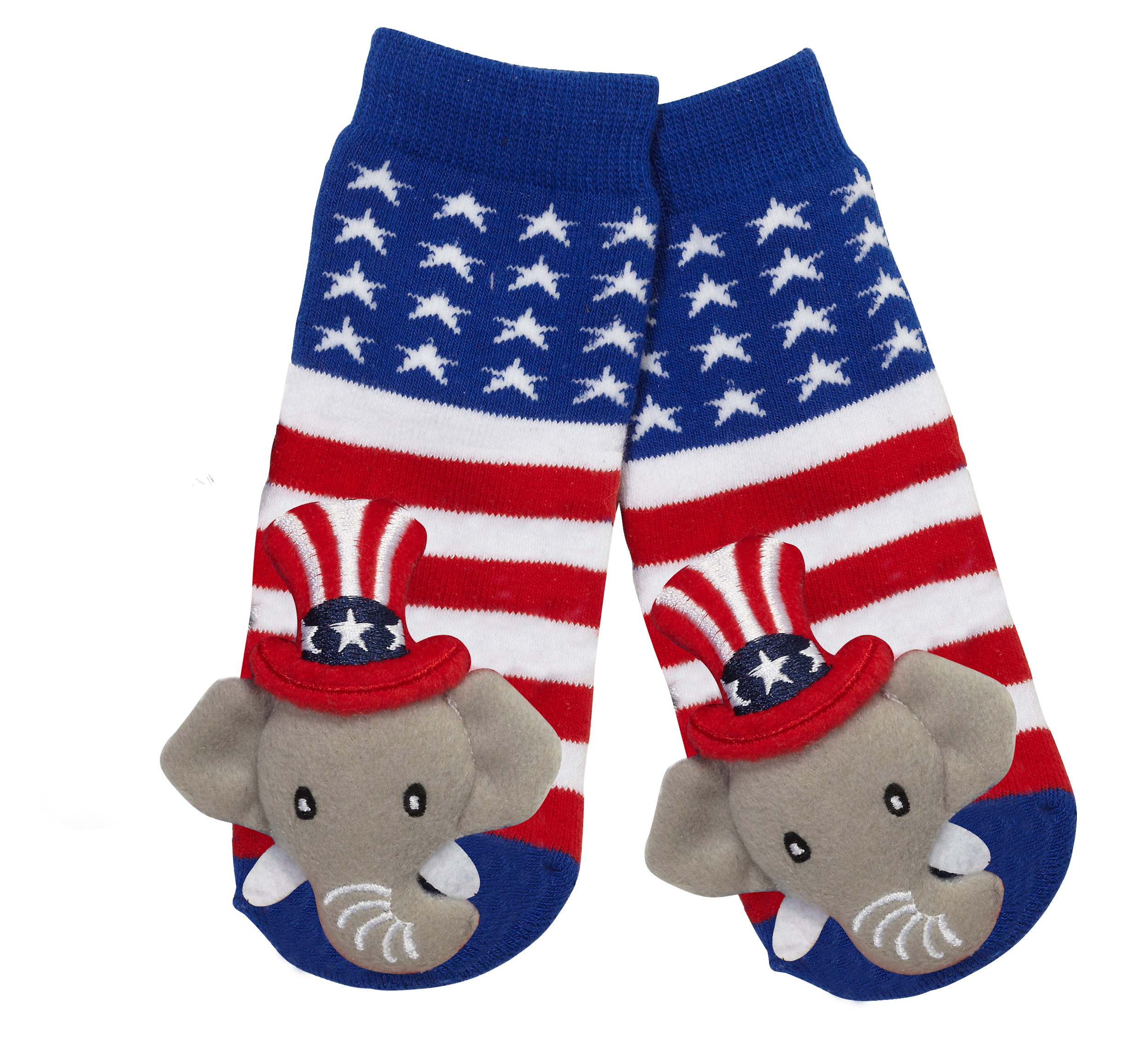 MESSY MOOSE SOCKS~ STARS & STRIPES ELEPHANT