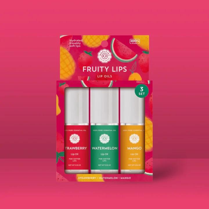 WOOLZIES - LIP OIL TRIO SET - FRUITY LIPS - (3 SETS OF 3)