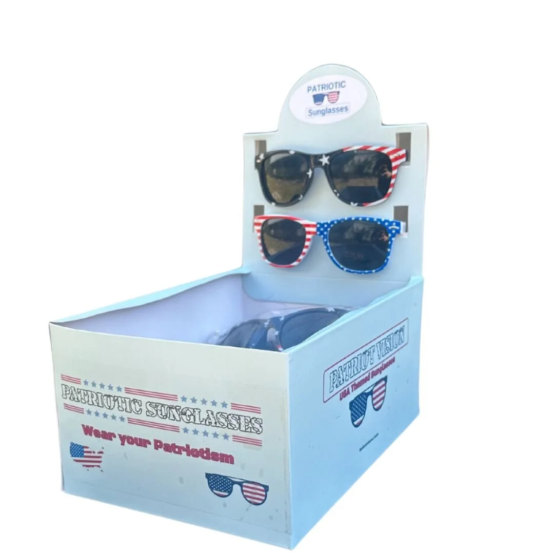 BELLAVISIONS- 15 AMERICAN FLAG/ PATRIOTIC SUNGLASSES WITH POP DISPLAY