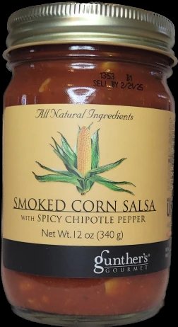 GUNTHER'S GOURMET ~Smoked Corn Salsa with Spicy Chipotle Peppers