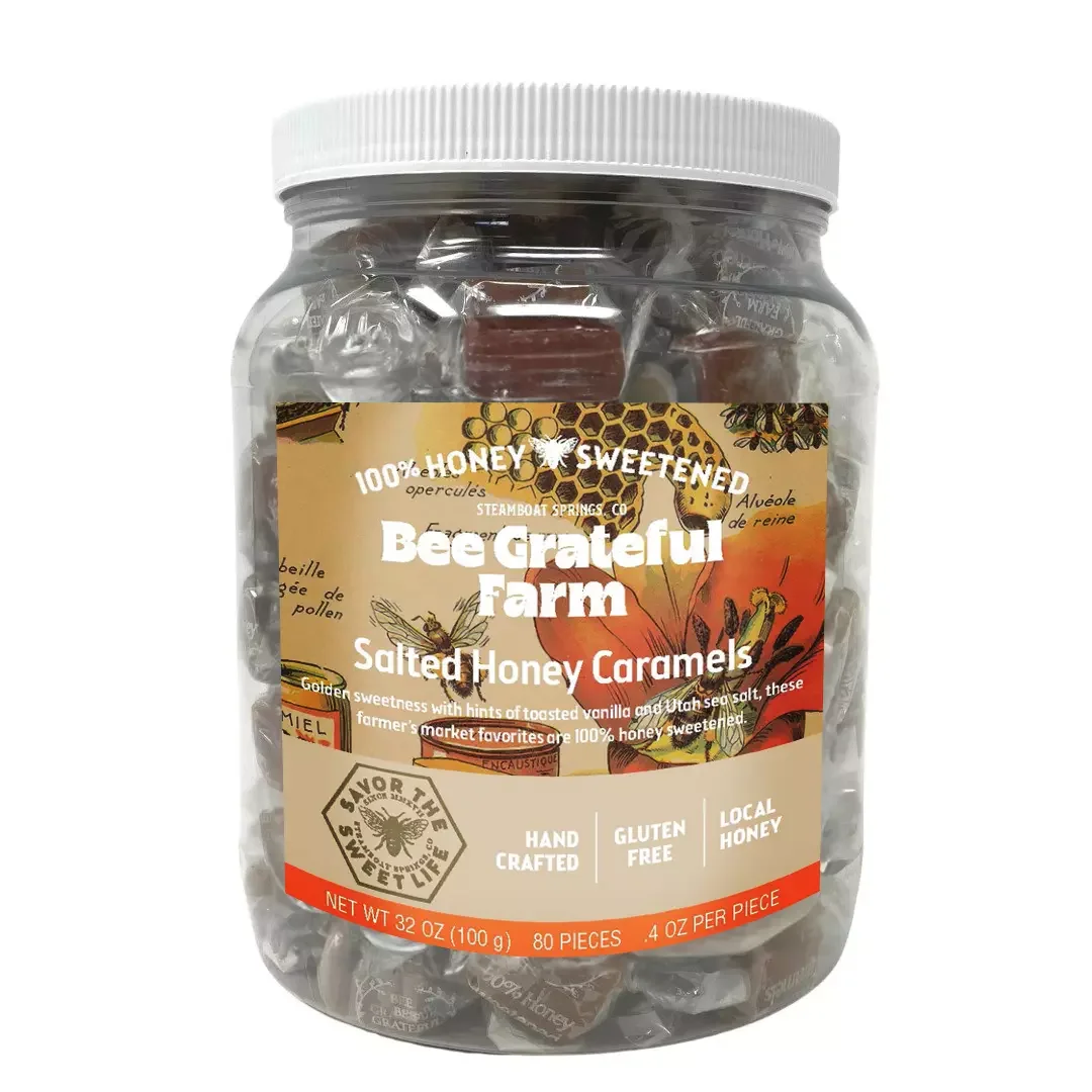 BEE GRATEFUL FARMS- SALTED HONEY CARAMEL JAR