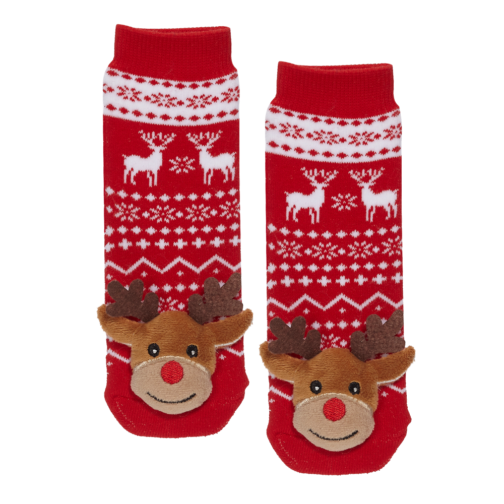 MESSY MOOSE SOCKS ~ REINDEER TODDLER SOCKS