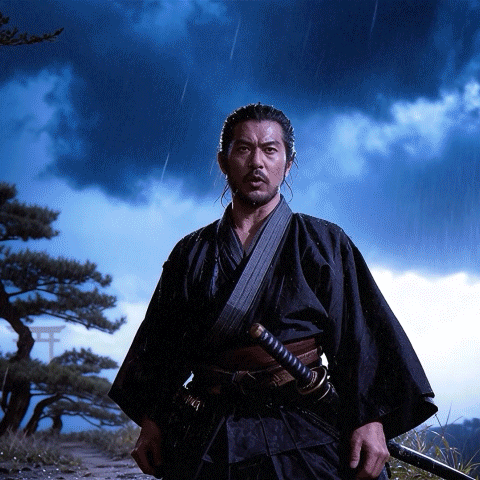 This is a concept commercial for the Old Spice Thunder. The vision of the Old Spice brand style of supreme confidence and over the top comedy dialogue combined with classic Japanese Samurai cinema.